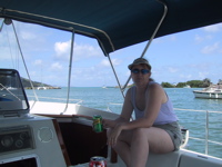 Sitting on The Charter Boat in Road Harbour