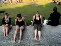 Feet in the Princess Di Fountain